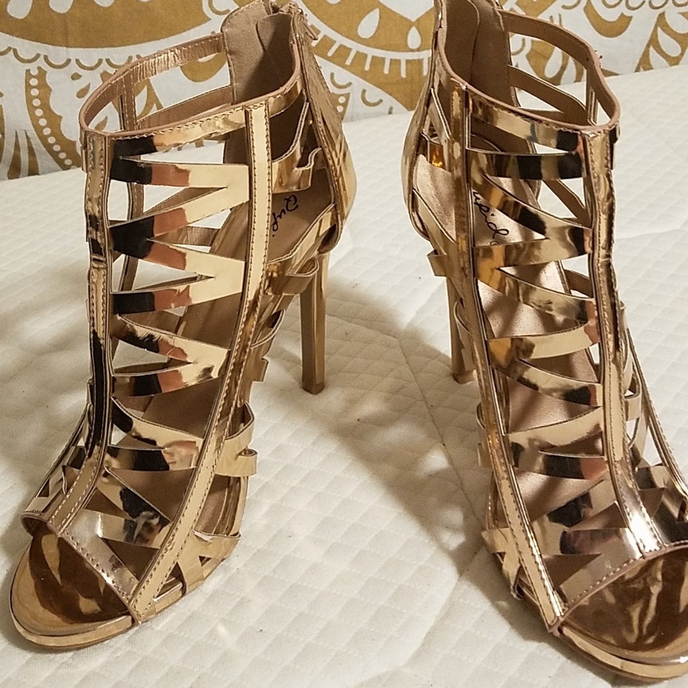 Rose gold shoes